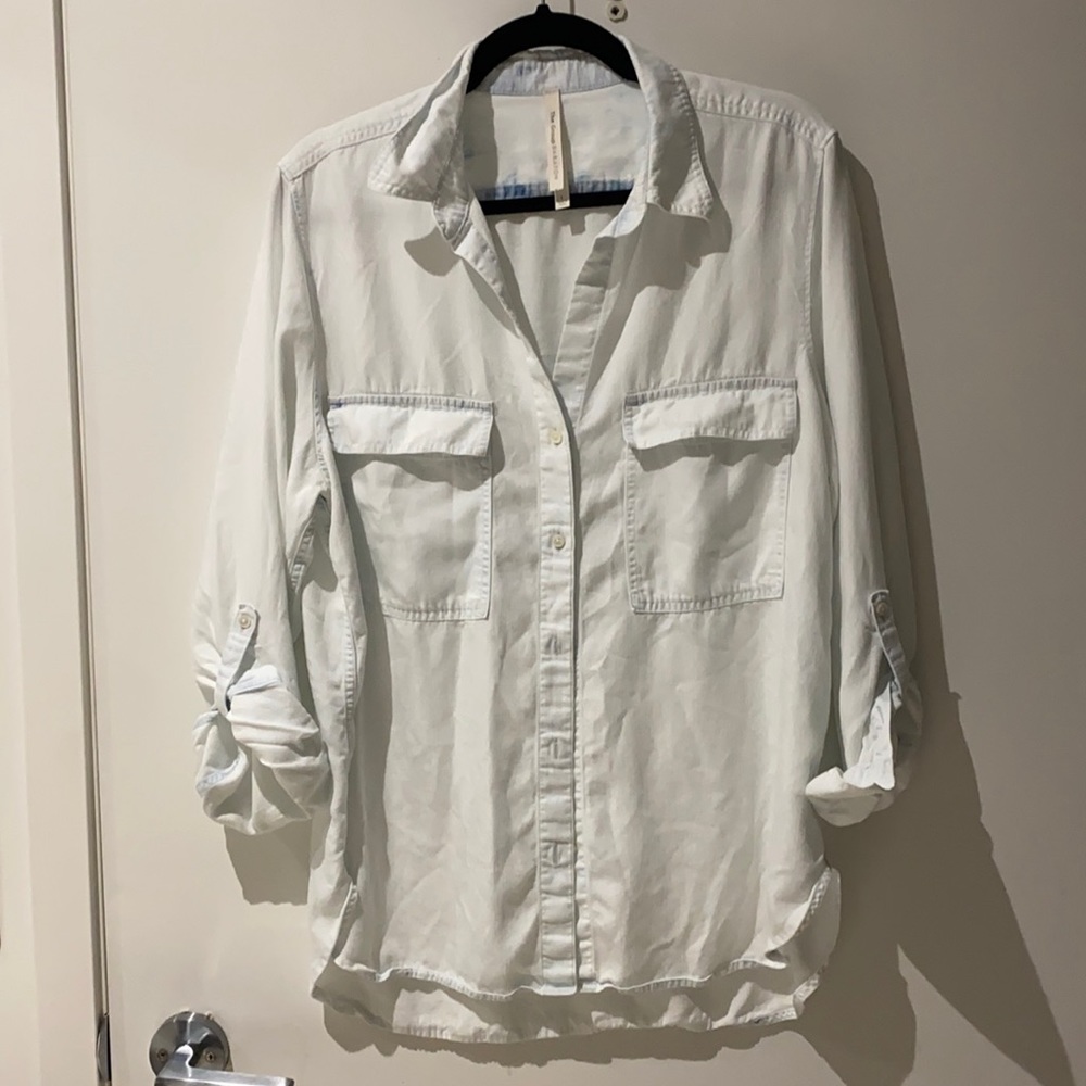 The Group by Babaton Super Faded Denim Button Up